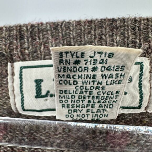 LL Bean Sweater Vest Mens XL Brown Lambswool Scotland Vintage Grandpa Academia - Picture 12 of 12